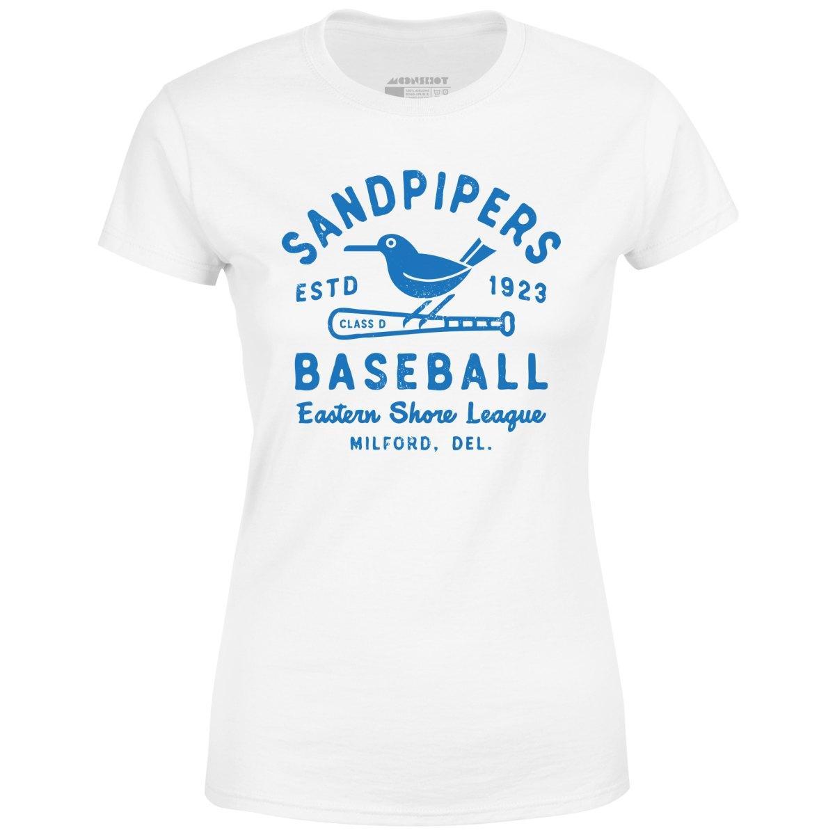 Milford Sandpipers - Delaware - Vintage Defunct Baseball Teams - Women's T-Shirt Female Product Image