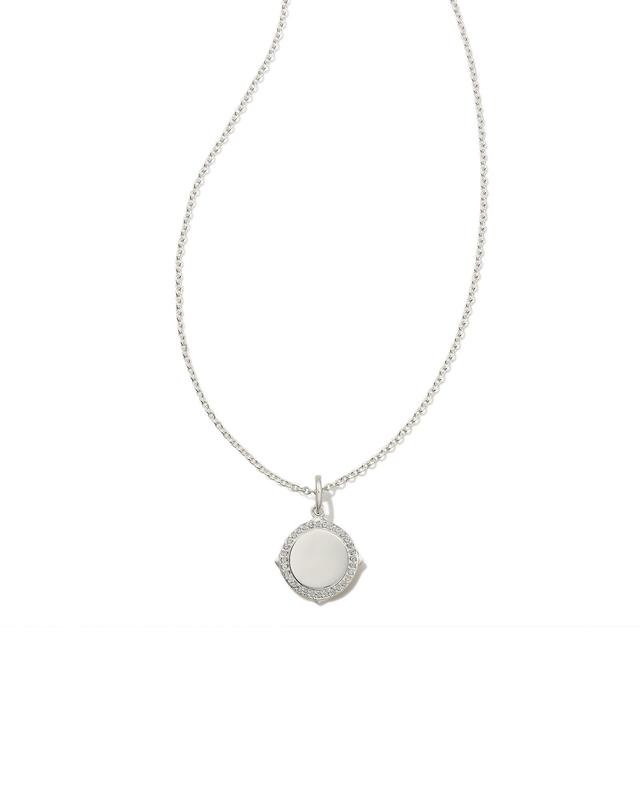 Matilda Luxe Sterling Silver Charm Necklace in White Sapphire Product Image