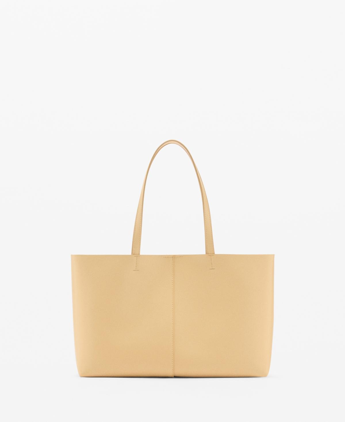 Mango Womens Leather-Effect Shopper Bag Product Image