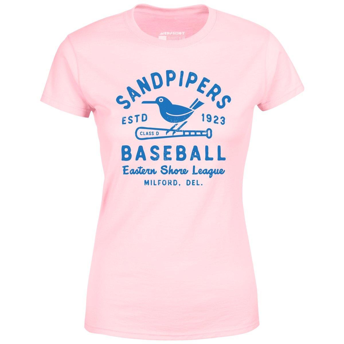 Milford Sandpipers - Delaware - Vintage Defunct Baseball Teams - Women's T-Shirt Female Product Image