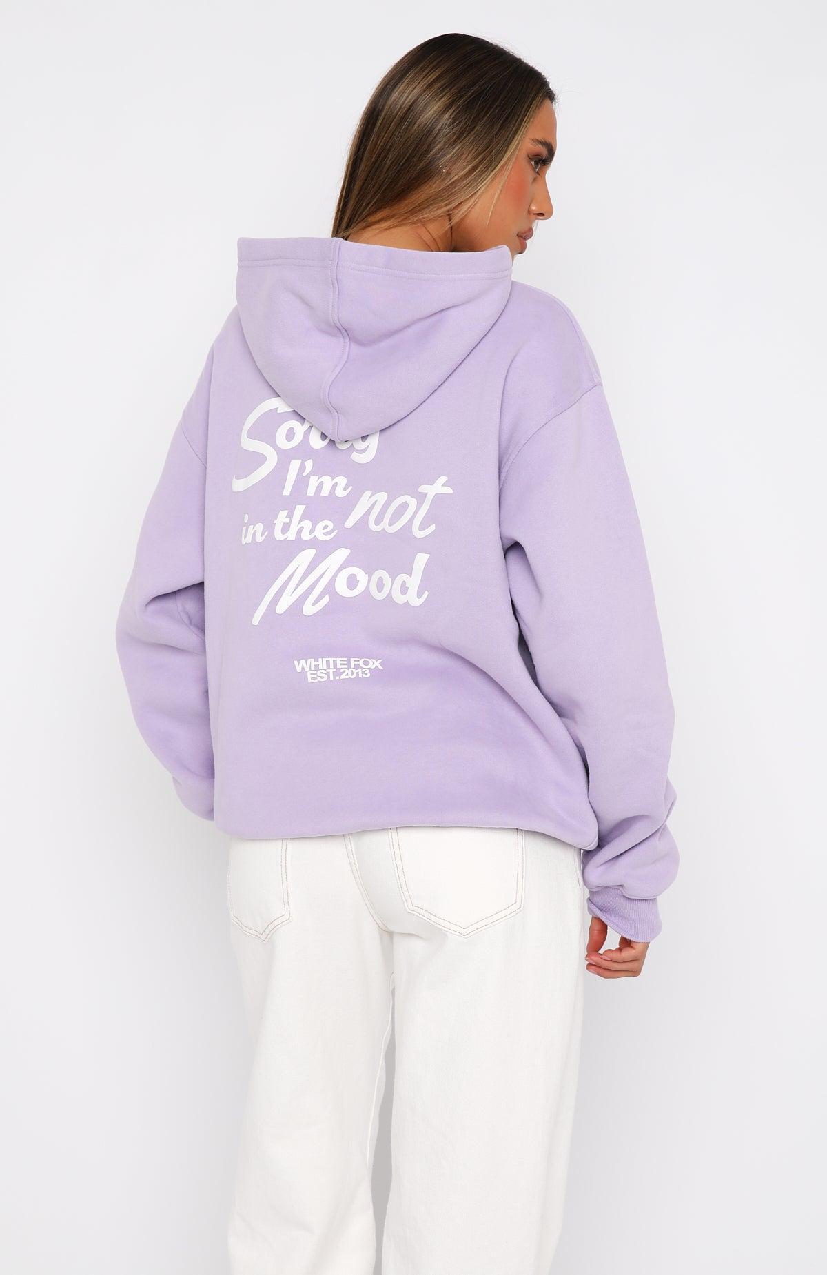 Not In The Mood Oversized Hoodie Lilac Product Image