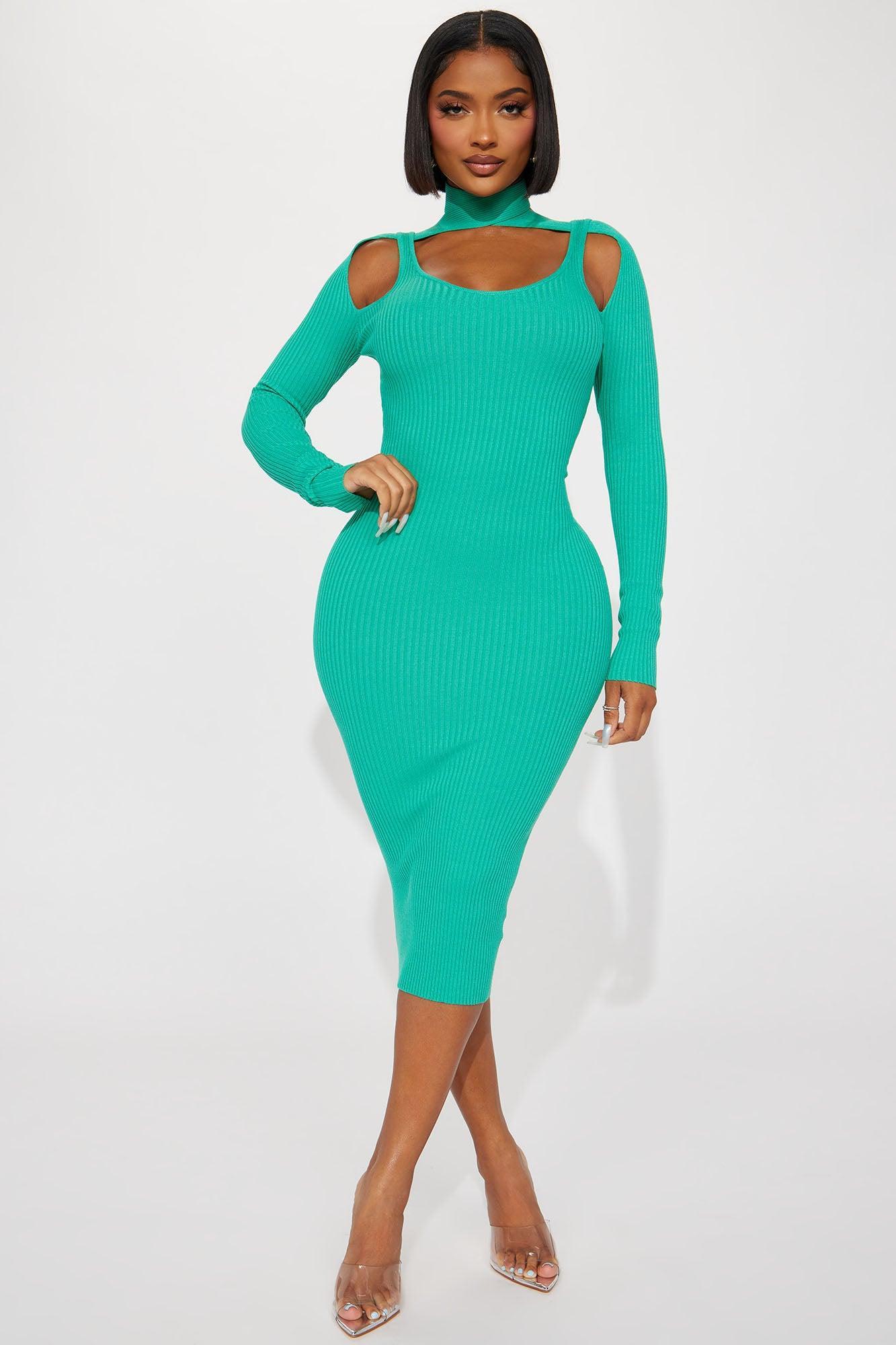 Alex Sweater Midi Dress - Jade product image