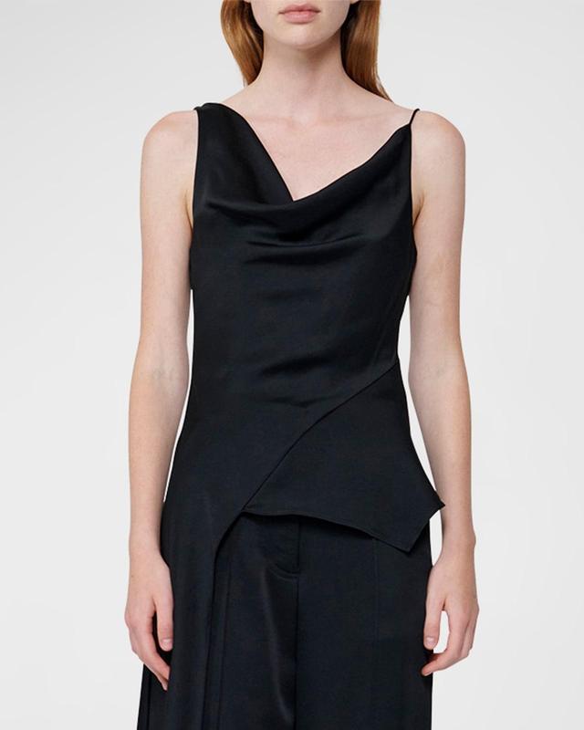 SIMKHAI Ronnie Asymmetric Tank Top Black. (also in 4, 8). Product Image