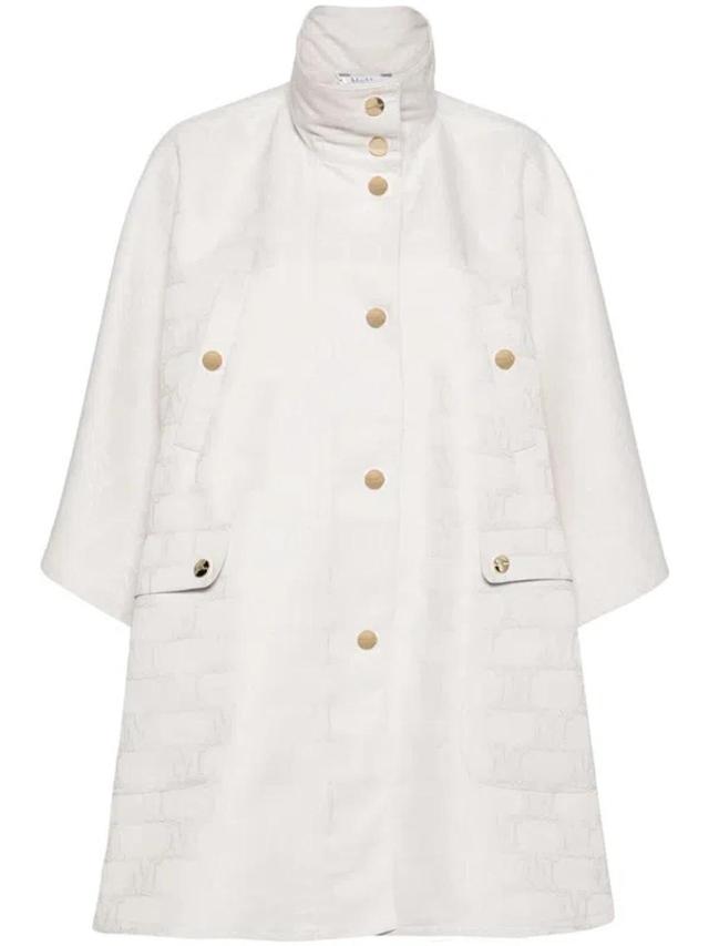 MAX MARA Monogram-jacquard Cape In Neutrals Product Image