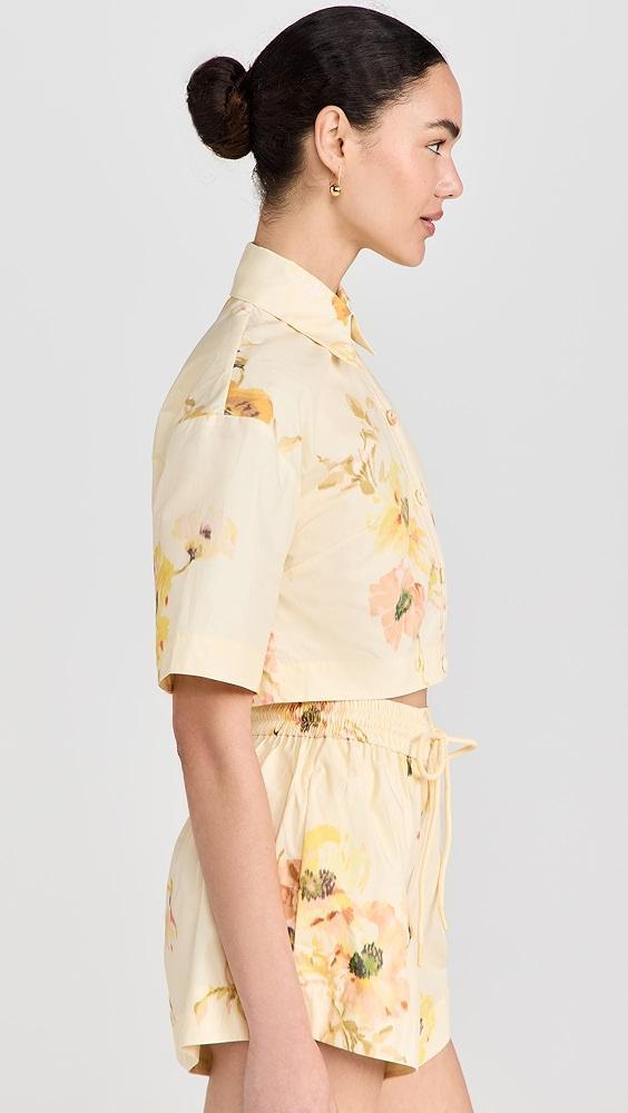 Zimmermann Lightburst Relaxed Crop Shirt | Shopbop Product Image