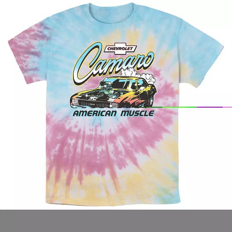 Mens Chevrolet Camaro American Muscle Poster Tie Dye Graphic Tee Product Image