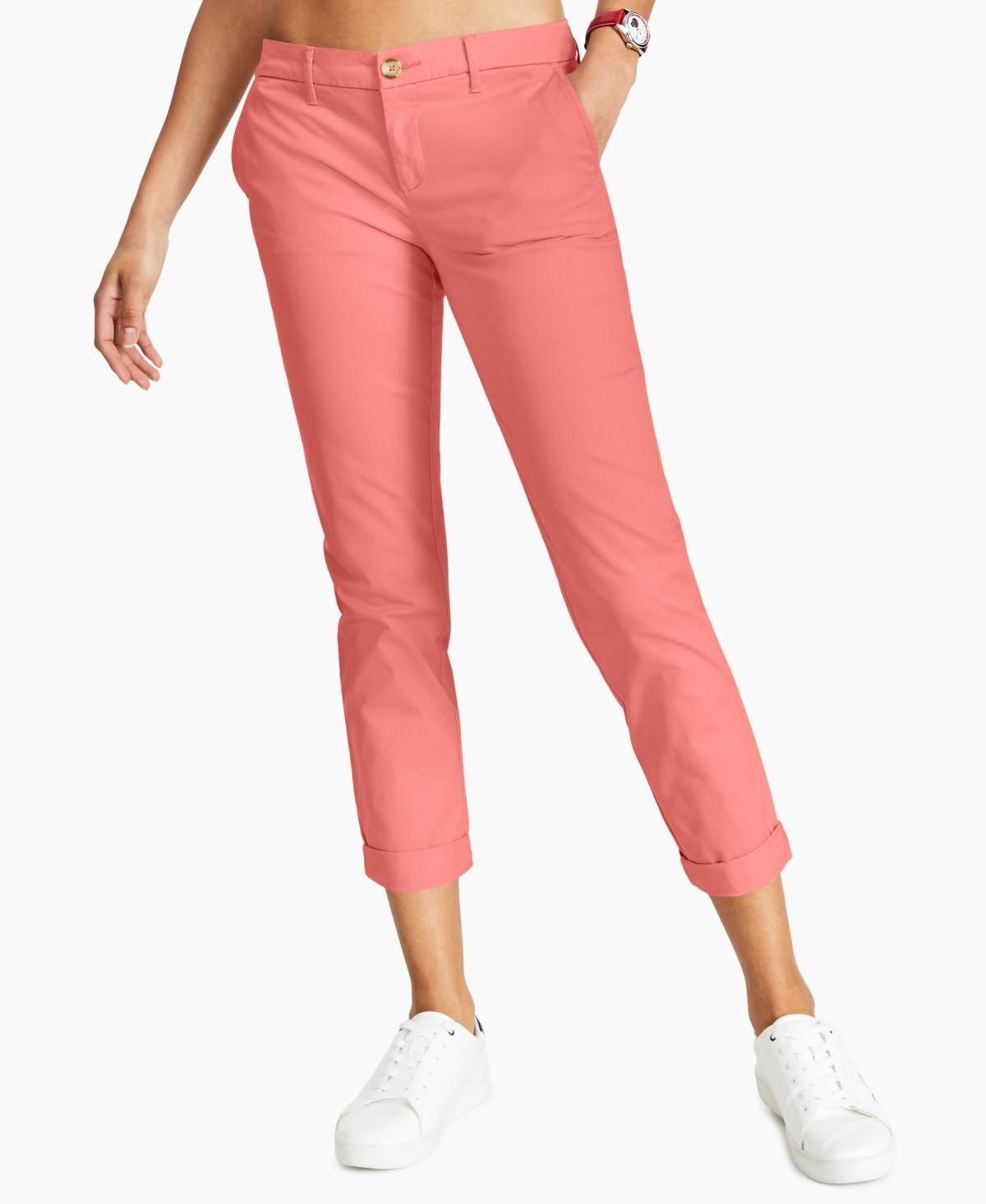 Tommy Hilfiger Womens Th Flex Hampton Cuffed Chino Straight-Leg Pants, Created for Macys Product Image