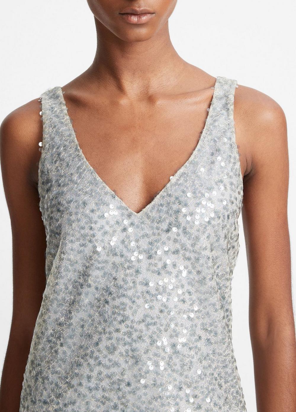 Lucite Metallic Sequin Slip Dress Product Image