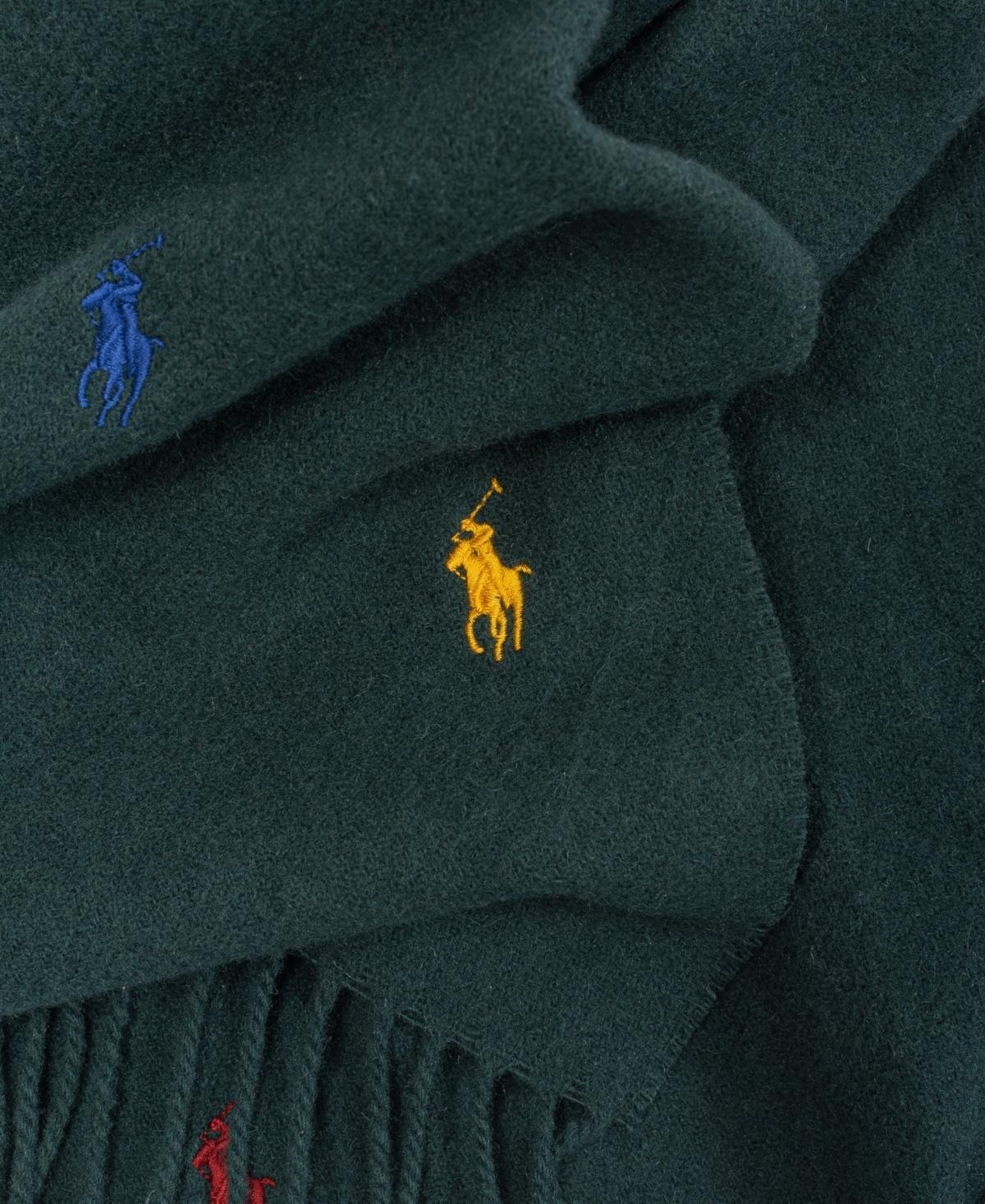 POLO RALPH LAUREN Men's Embroidered Polo Player Scarf In Moss Agate Product Image