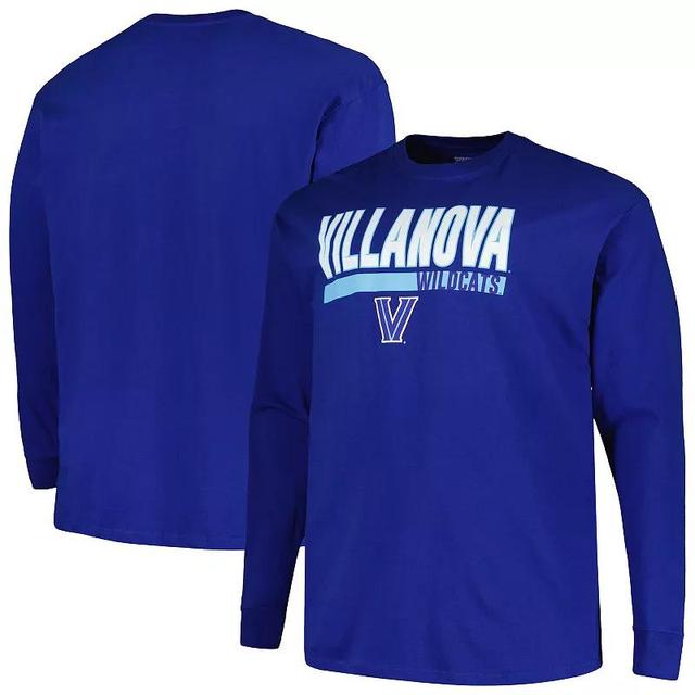 Mens Profile Royal Villanova Wildcats Big & Tall Two-Hit Long Sleeve T-Shirt Product Image