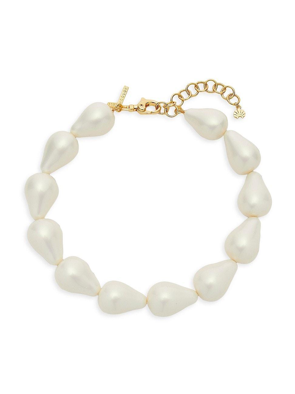 Lele Sadoughi Wilma Imitation Pearl Necklace in 14K Gold Plated, 16 Product Image