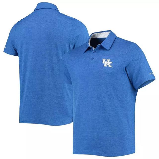 Mens Columbia Royal Kentucky Wildcats Tech Trail Omni-Shade Polo Product Image