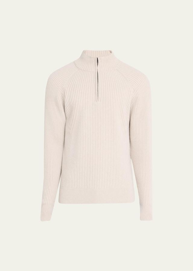 Mens 7-Gauge Ribbed Cashmere Sweater Product Image