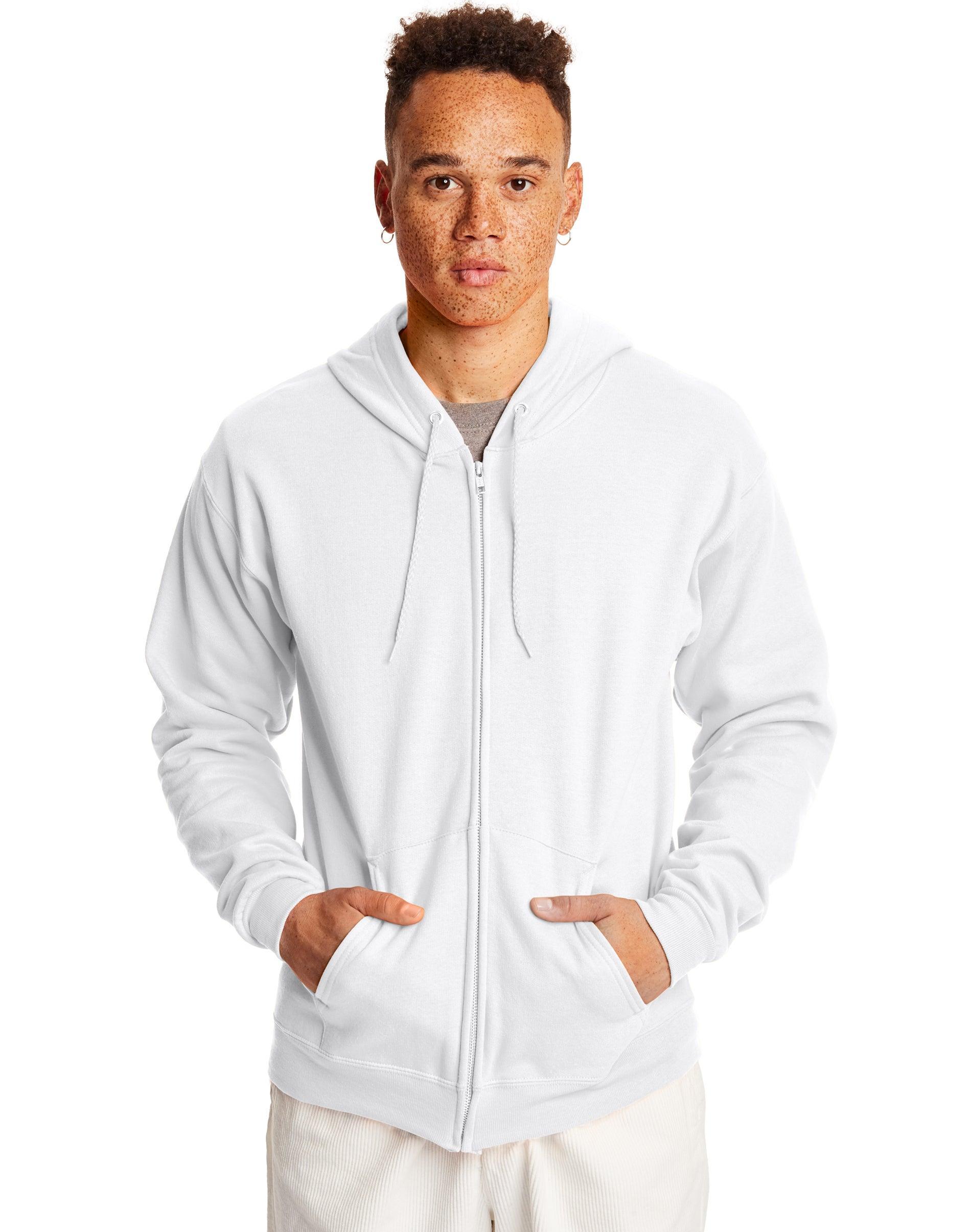 Mens Hanes EcoSmart Fleece Full-Zip Hooded Jacket Product Image