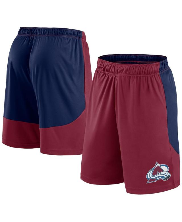 Fanatics Mens Burgundy Colorado Avalanche Go Hard Shorts - Burgundy Product Image