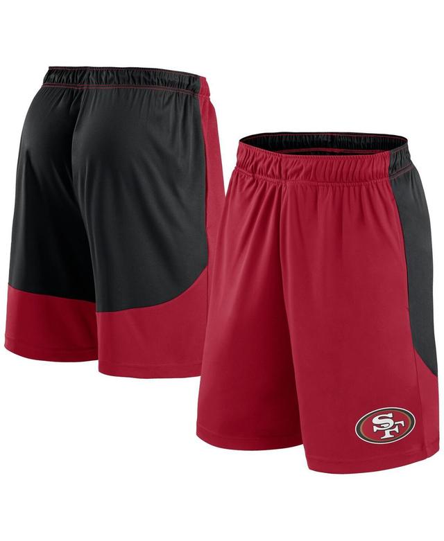 Fanatics Mens Scarlet San Francisco 49ers Go Hard Shorts - Scarlet, Black Product Image