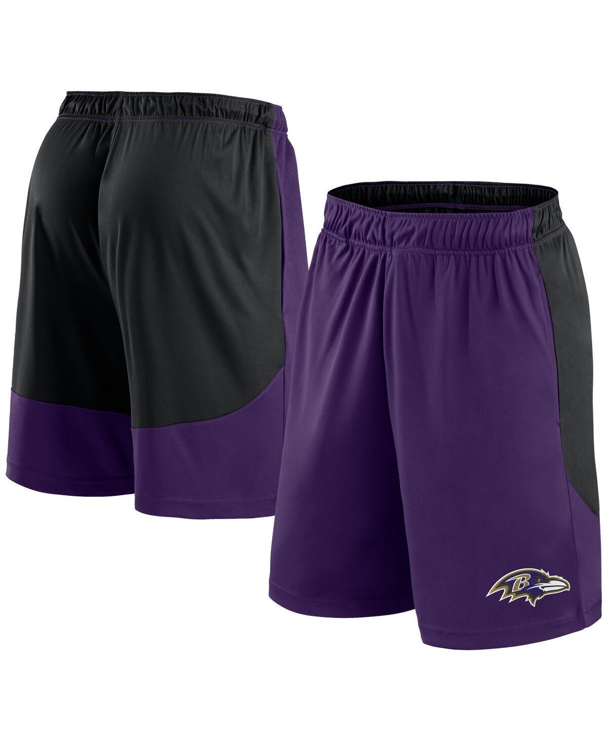 Fanatics Mens Purple Baltimore Ravens Go Hard Shorts - Purple, Black Product Image