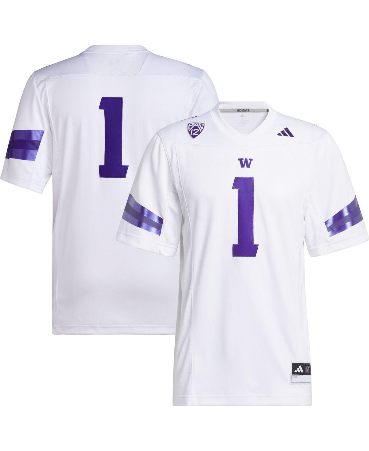 Mens adidas #1 Washington Huskies Premier Football Jersey Product Image