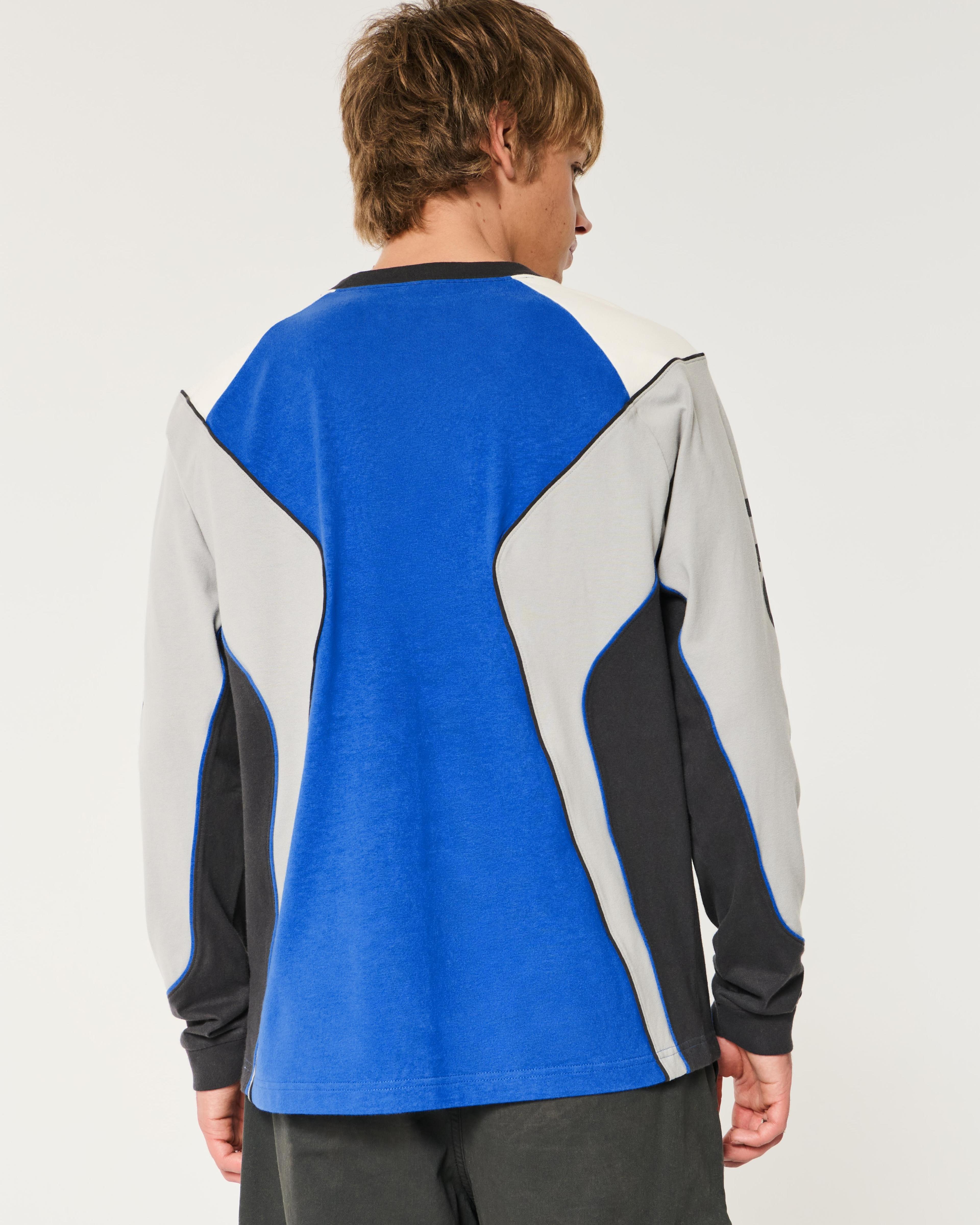 Boxy Heavyweight Long-Sleeve Honda Moto Jersey Tee Product Image