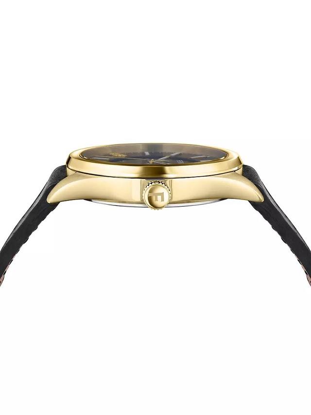 Ferragamo Classic Goldtone Stainless Steel & Leather Watch/42MM Product Image