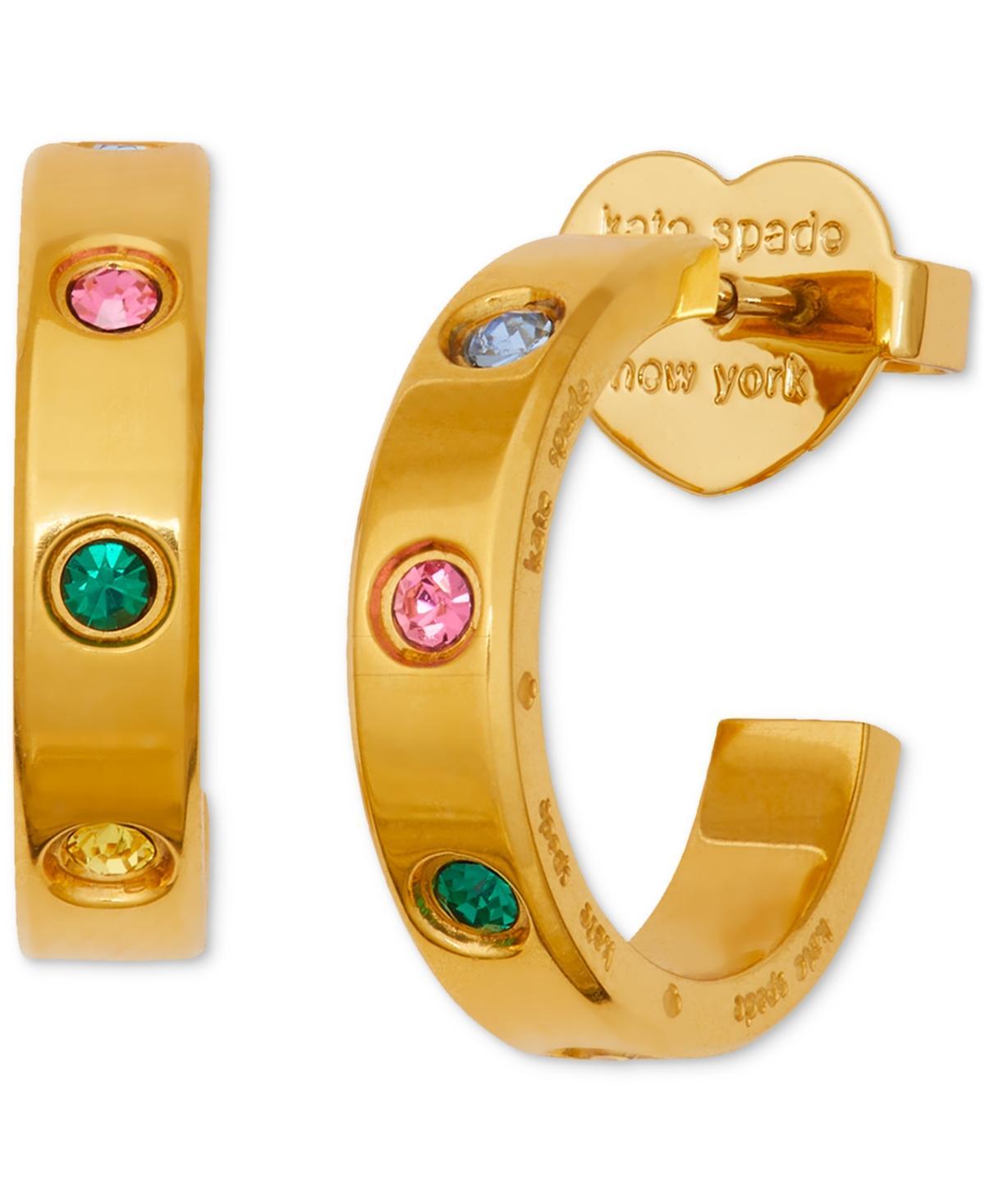 kate spade new york cubic zirconia huggie hoop earrings Product Image