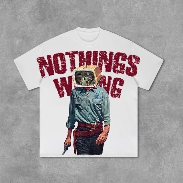 Sopula Vintage Nothing Wrong Graphic Print Cotton T-Shirt Product Image