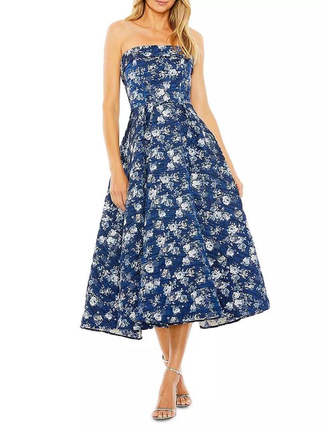 Floral Brocade Midi-Dress Product Image