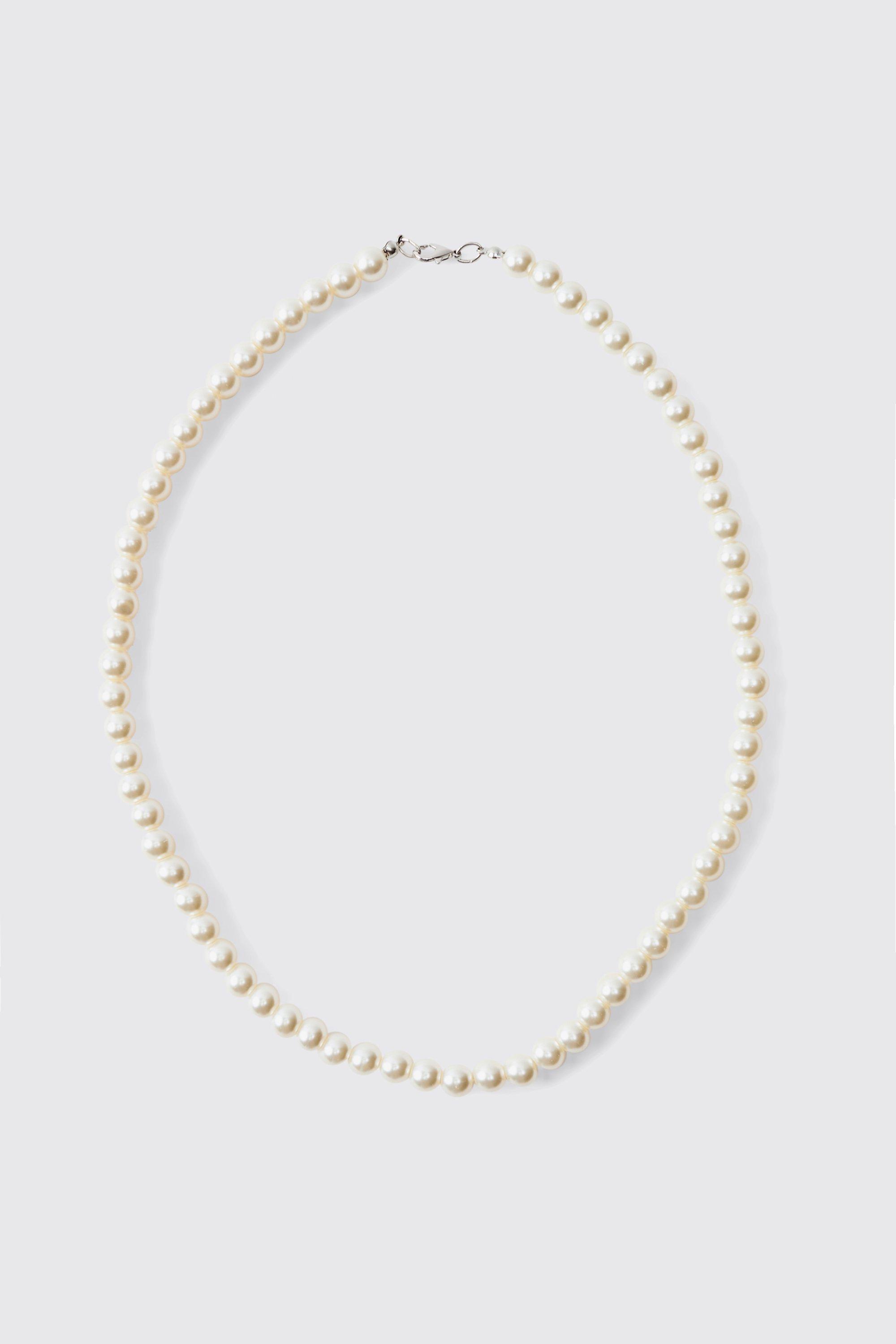 Pearl Necklace | boohooMAN USA Product Image