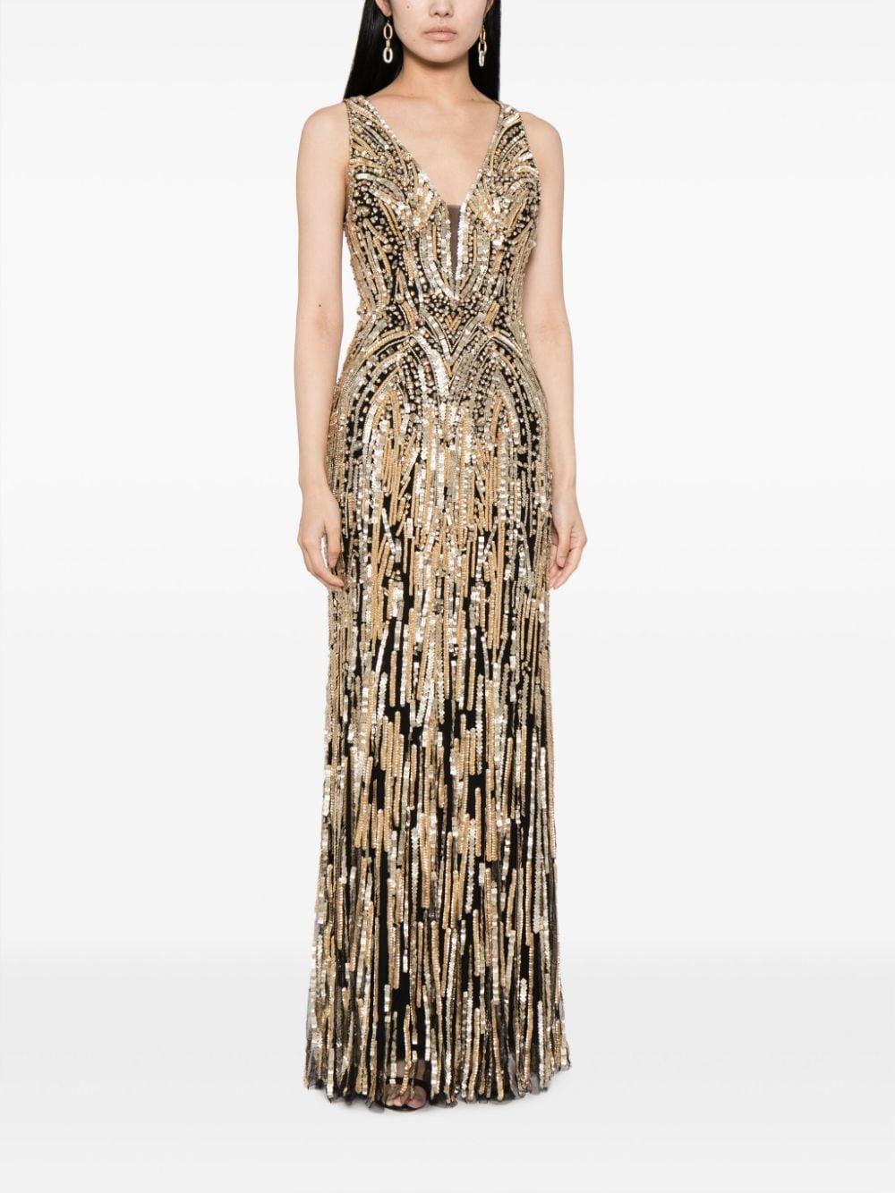 Raquel crystal-embellished long dress Product Image