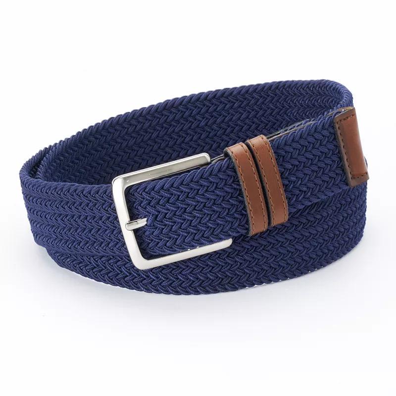 Mens Dockers Comfort Stretch Braid Casual Belt Blue Product Image