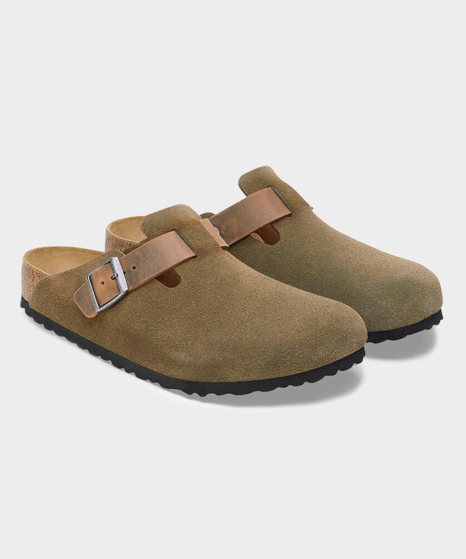 Birkenstock Boston Mixed Leather in Thyme Product Image