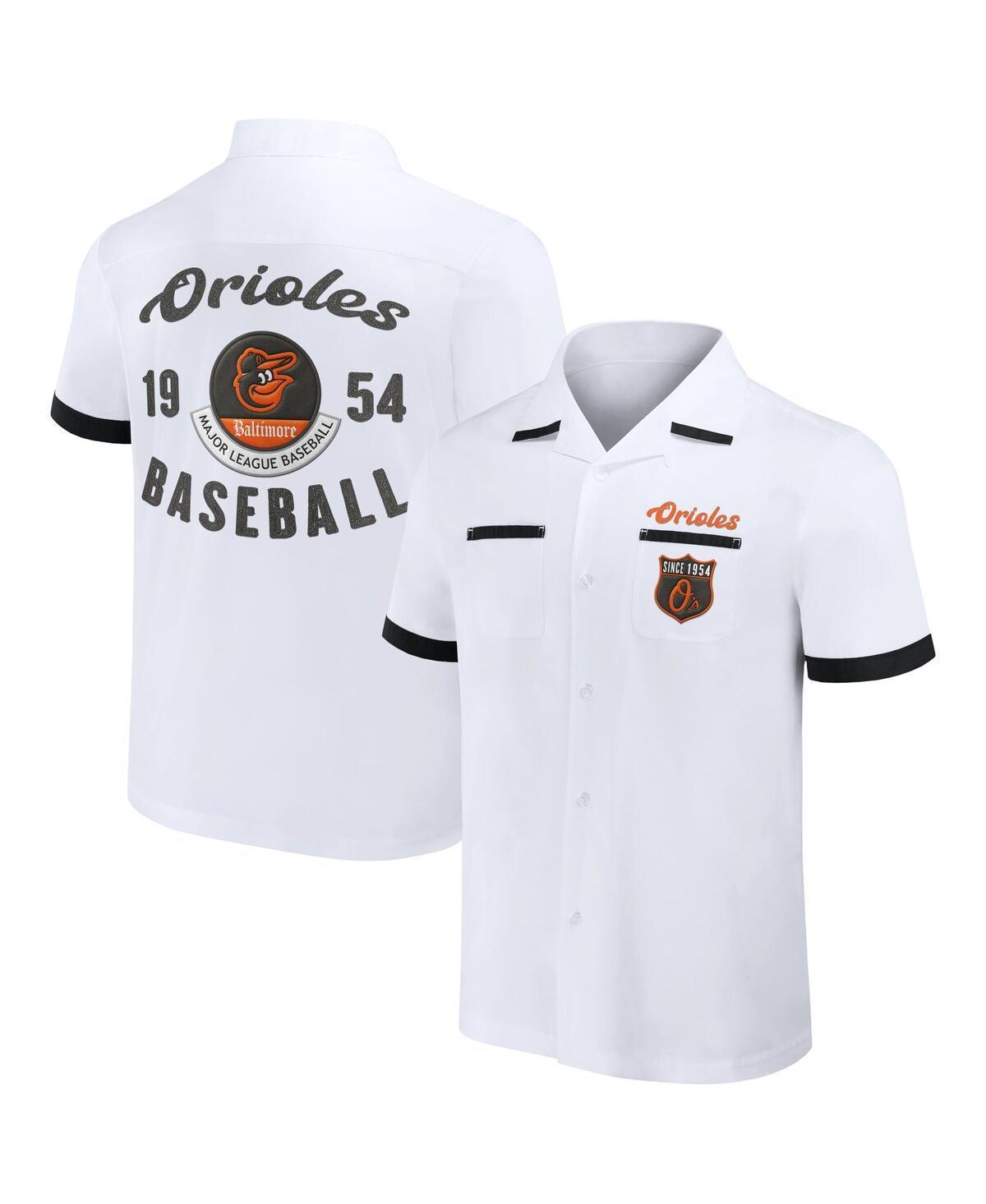 Mens Darius Rucker Collection by Fanatics White Baltimore Orioles Bowling Button-Up Shirt Product Image