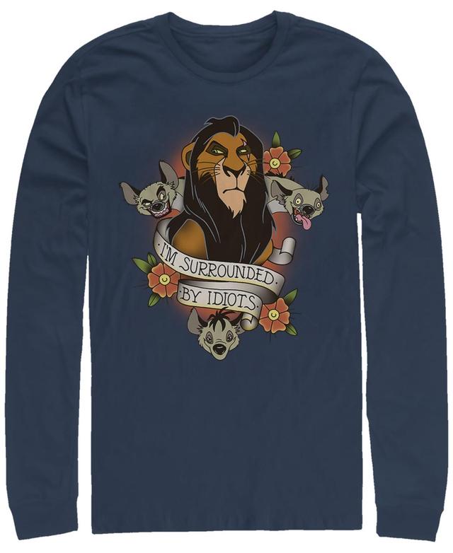 Disneys The Lion King Scar With Hyenas Mens Surrounded By Idiots Tee Product Image