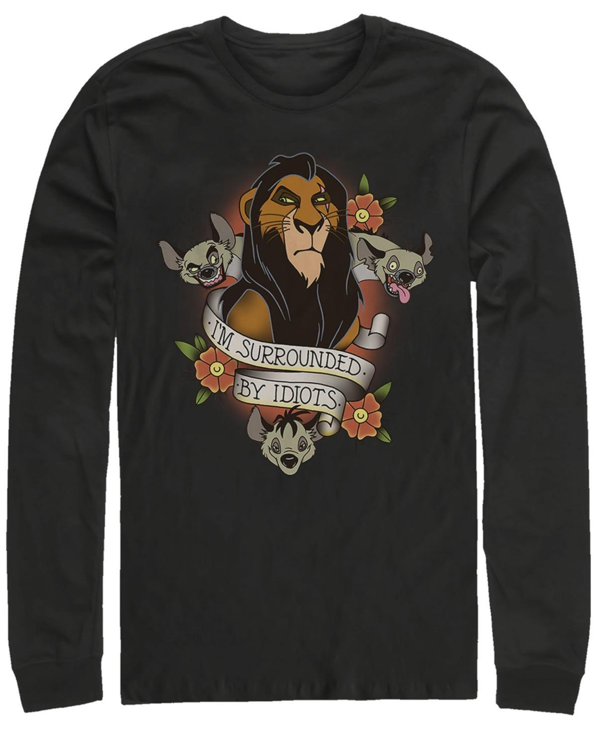 Disneys The Lion King Scar With Hyenas Mens Surrounded By Idiots Tee Product Image