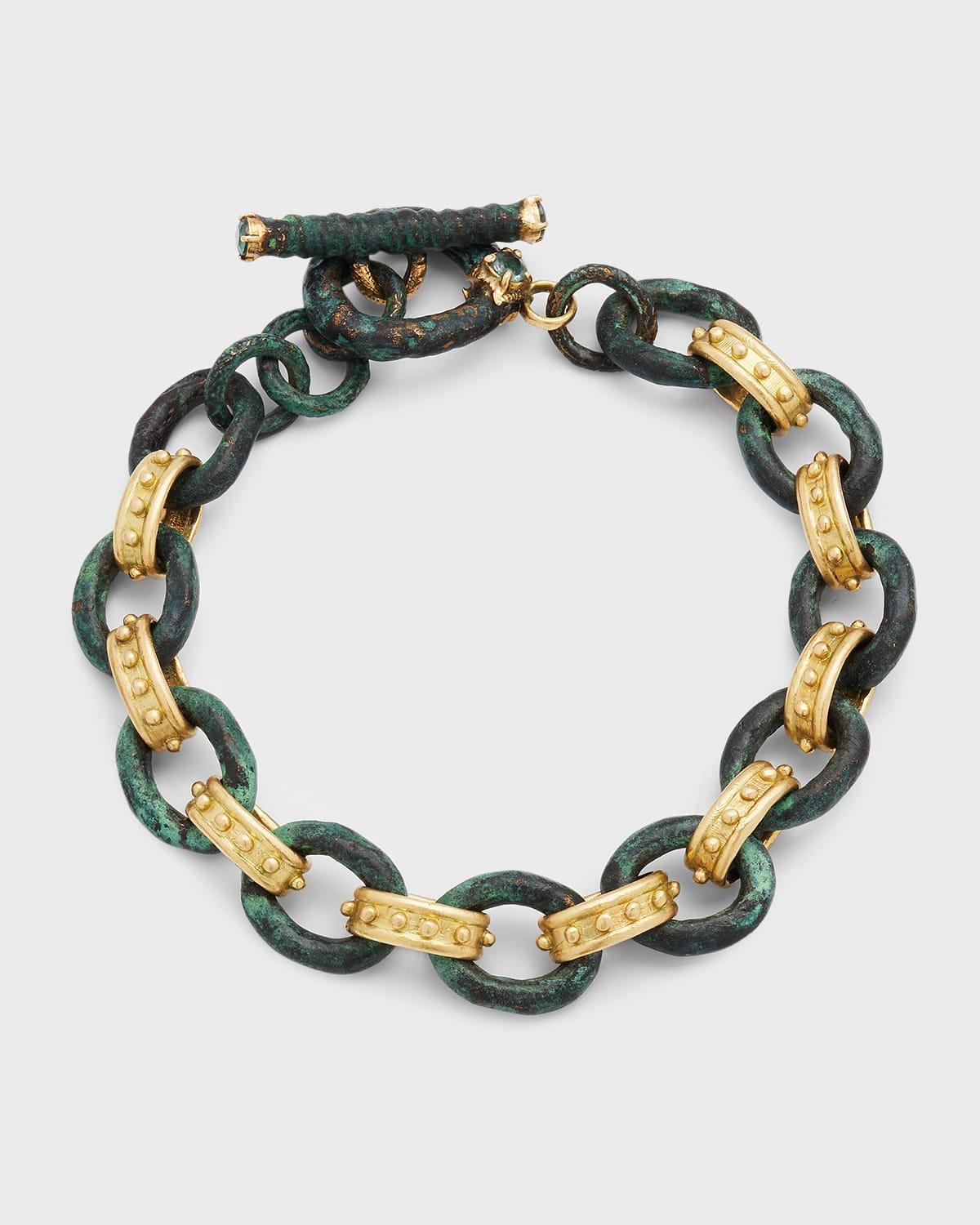 Armenta Men's 18K Yellow Gold Artifact Link Bracelet Product Image