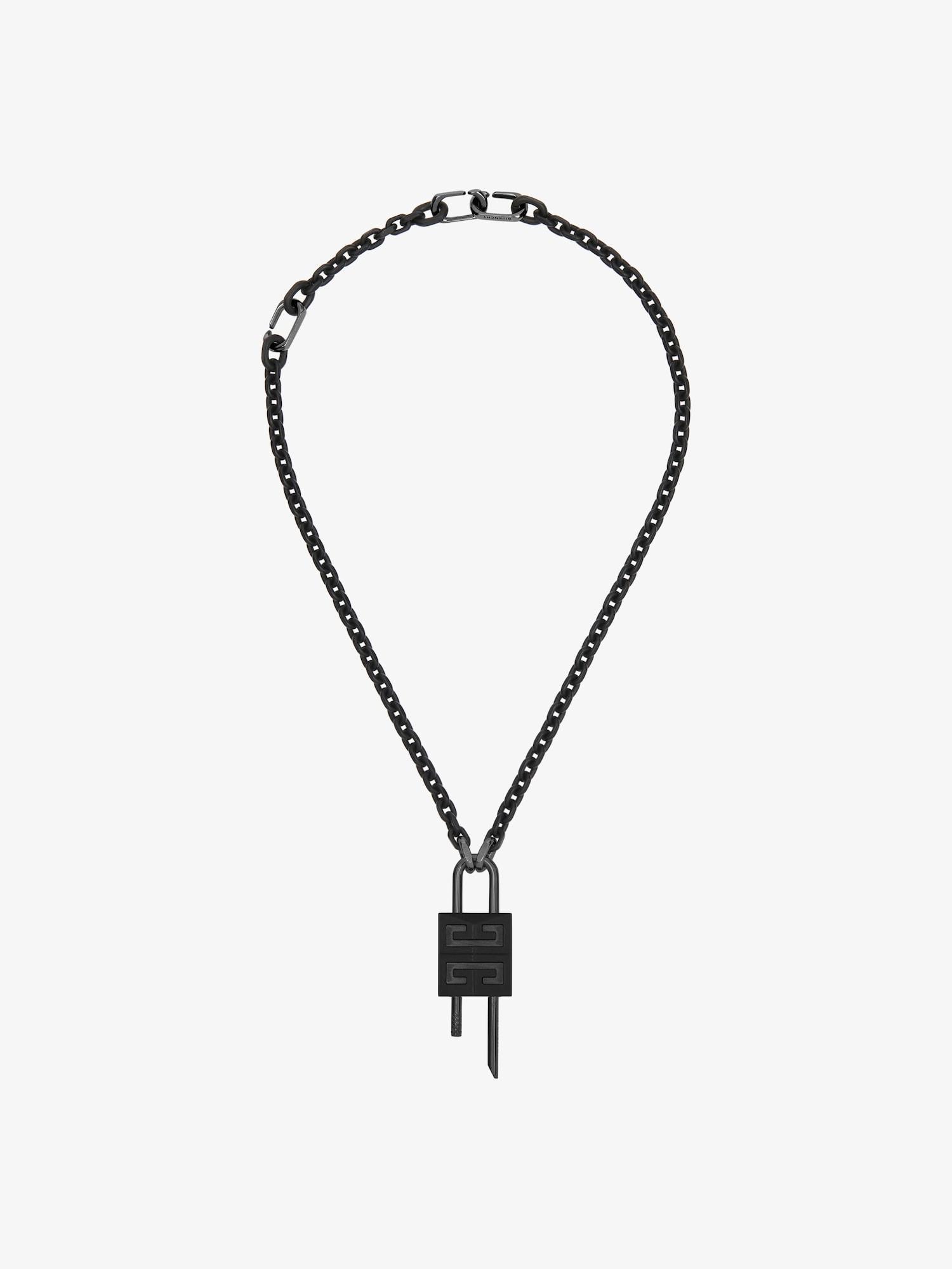 Small Lock necklace in metal Product Image