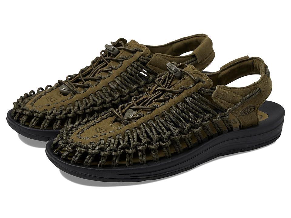 KEEN Uneek (Dark Olive/Black) Men's Shoes Product Image