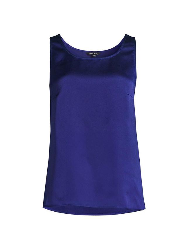 Womens Scoopneck Crepe De Chine Tank Product Image