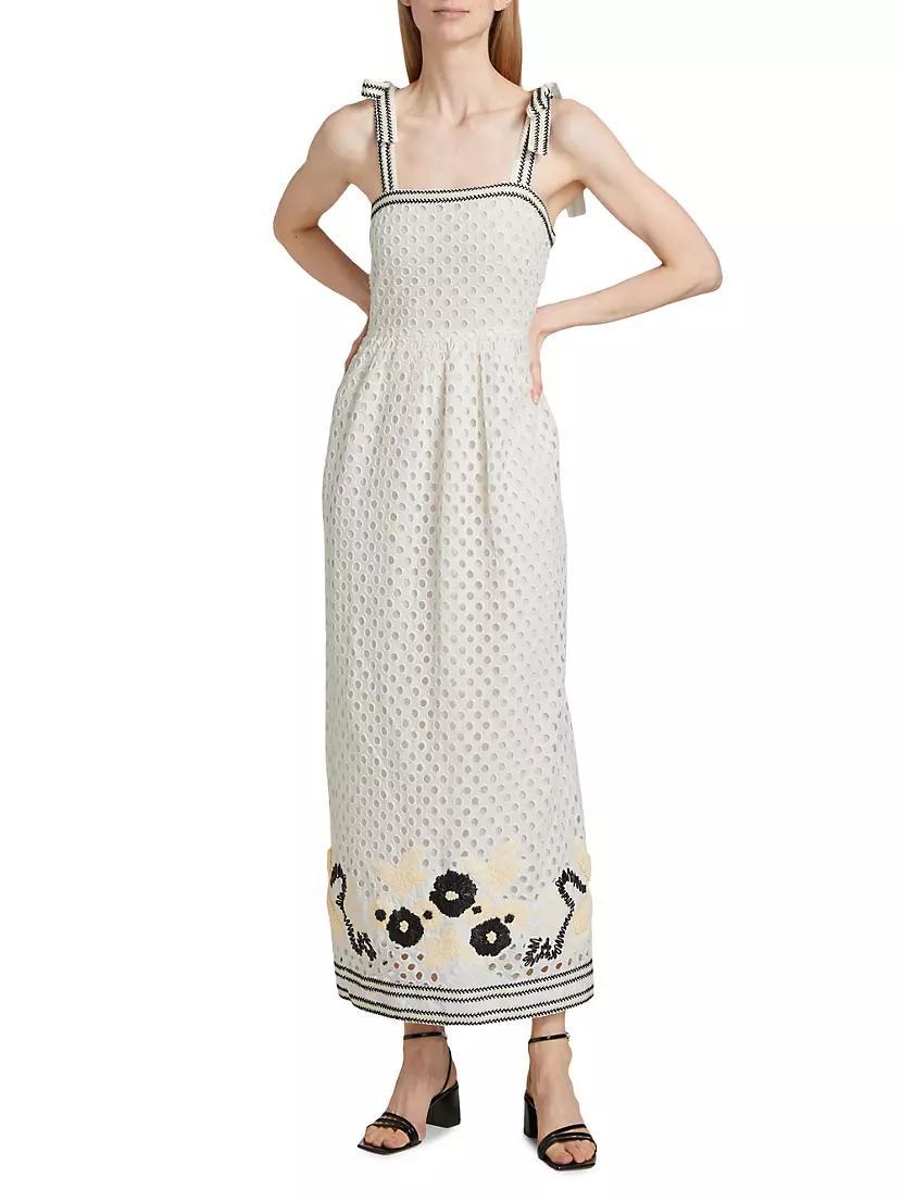 Lulu Eyelet Cotton Maxi Dress Product Image