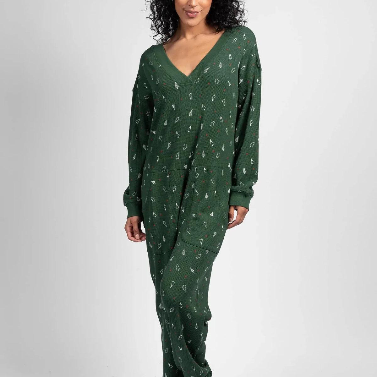 Waffle Jumpsuit - Green Product Image