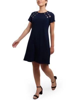 Grommet Fit & Flare Dress Product Image