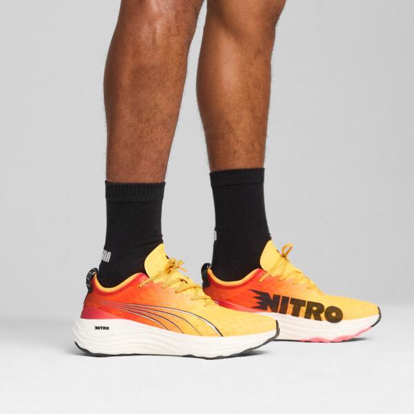 PUMA ForeverRun NITROâ¢ FADE Men's Running Shoes in Sun Stream/Sunset Glow/White Product Image