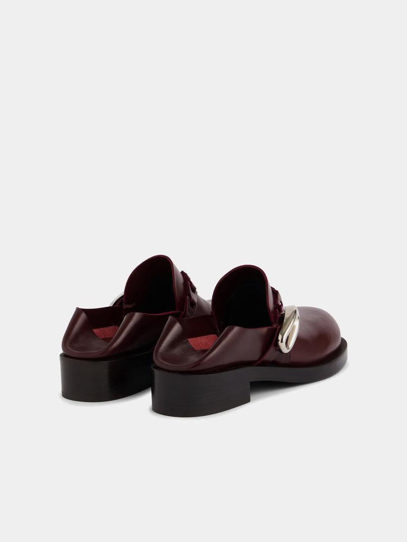 burgundy MULES IN SMOOTH LEATHER Product Image