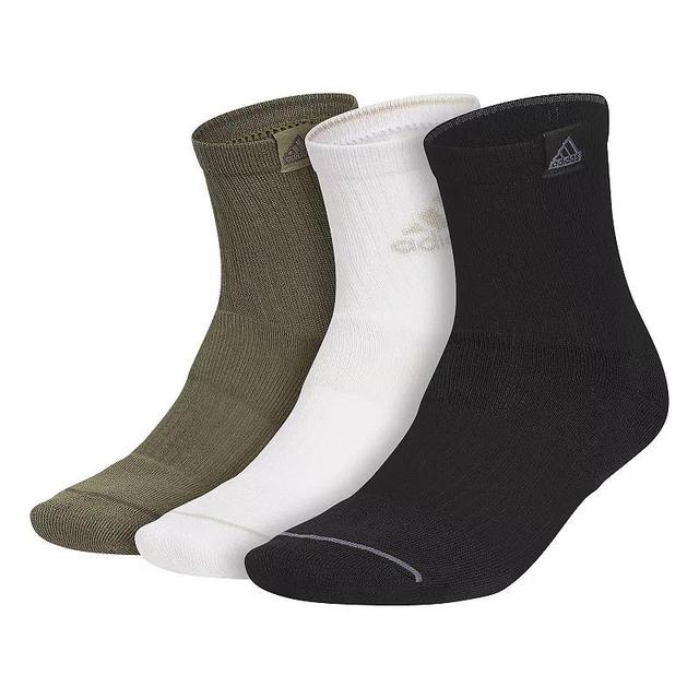 Mens adidas Cushioned Sport 2.0 High Quarter Sock 3-Pack Green Biege Product Image