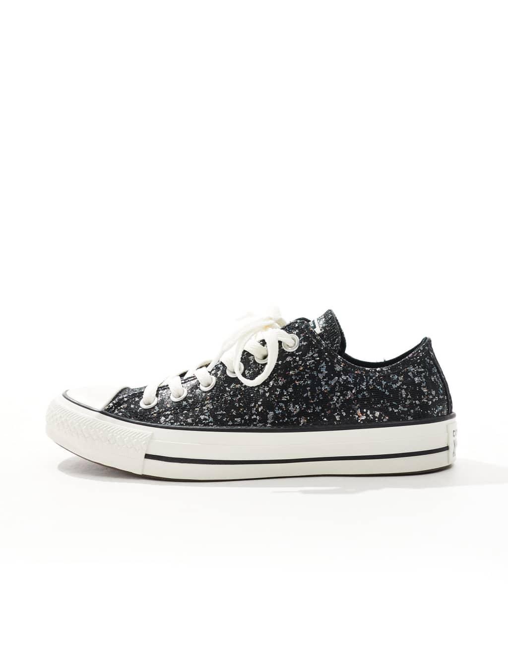 Converse Chuck Taylor All Star Glitter sneaker in black Product Image