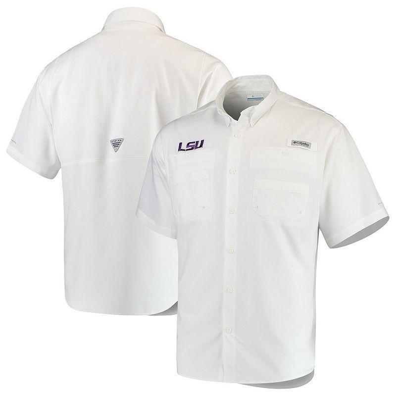 Columbia Men's Collegiate PFG Tamiami Short Sleeve Shirt - LSU- Product Image