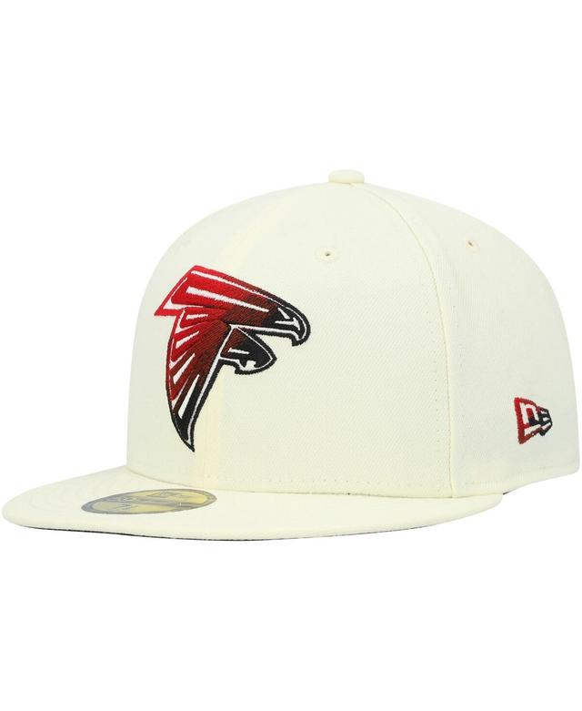 Mens New Era Cream Atlanta Falcons Chrome Color Dim 59FIFTY Fitted Hat Product Image