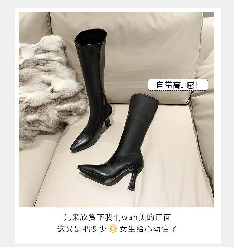 Pointed Toe High Heel Knee High Boots Product Image