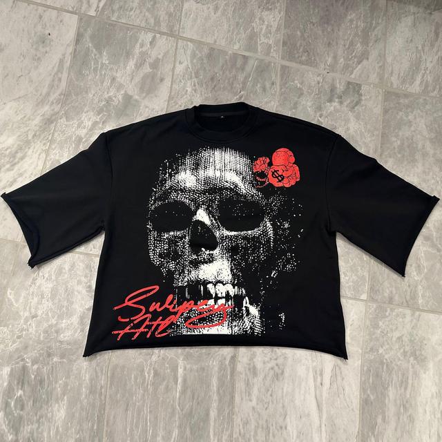 Vintage Skull Graphic Cotton T-Shirt Product Image