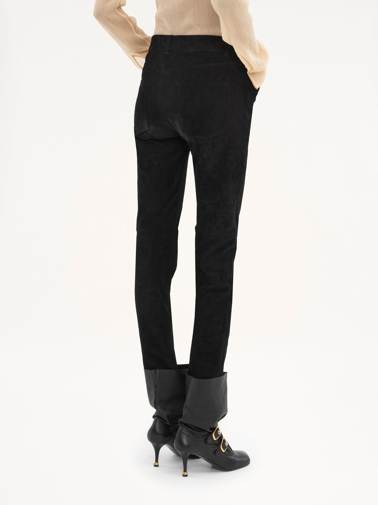 Skinny pants in stretch suede Product Image